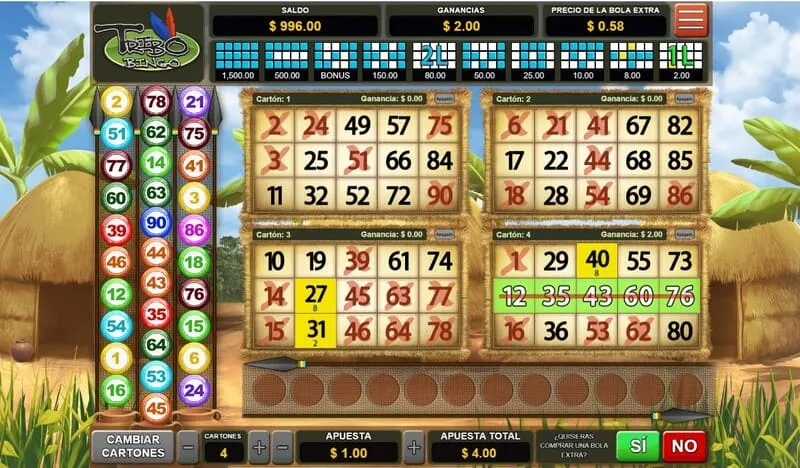Bonificaciones de este bingo