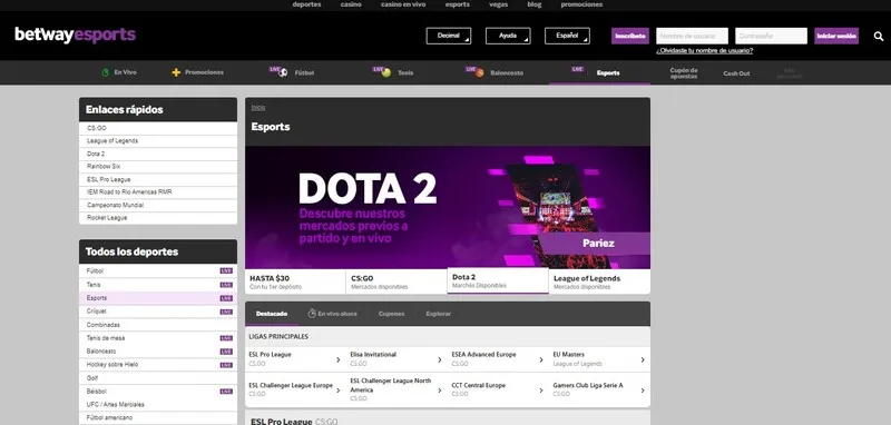 En qué deportes puedo apostar en Betway