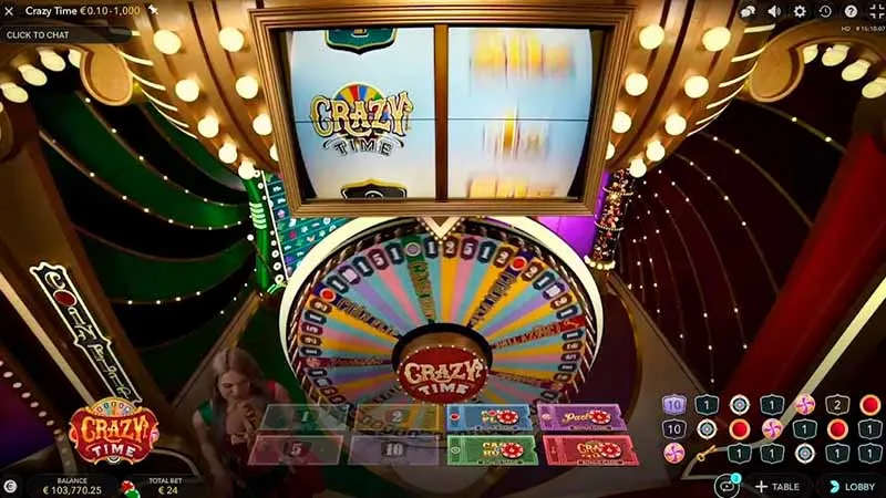Cuál es el papel del multiplicador en Crazy Time